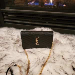YSL Wallet Monogramme Chain Wallet Bag